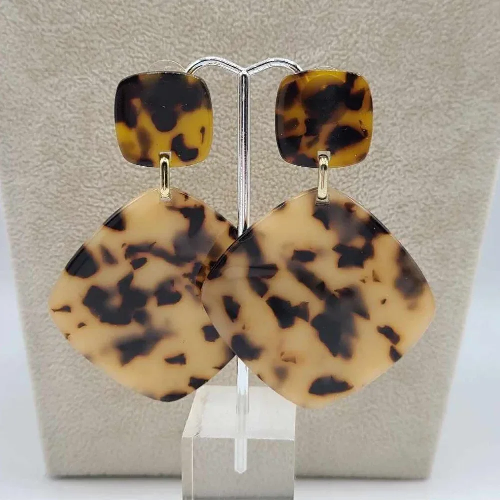 Baublebar Tortoise Square Drop Earrings